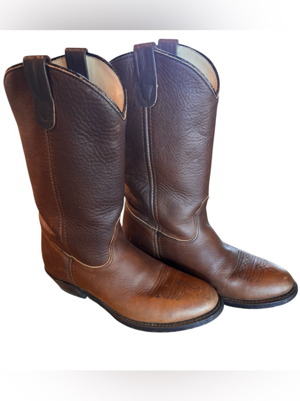 Double H 5133 Men's Brown Leather Work Western Cowboy Boots, size 9M, Rodeo Farm